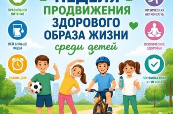 С 1 сентября по 7 сентября неделя продвижения здорового образа жизни среди детей. 👧🏼👶